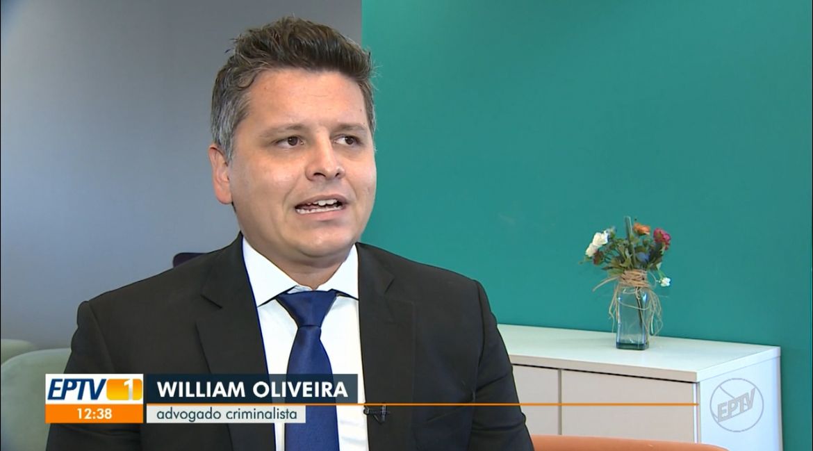 Dr. William Oliveira em entrevista na EPTV como especialista em Direito Criminal